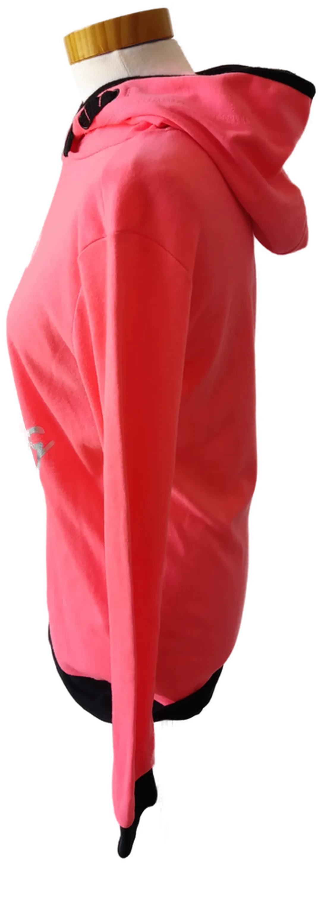 Y.F.K. Kinder Kapuzenpullover, neon-pink mit Aufdruck - Gr. 170/176 – Bild 2