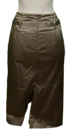 Marc Cain Damen Midirock khaki glänzend Gr. S  - Bild 3