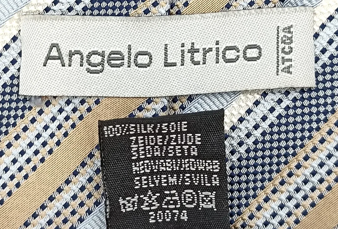 Angelo Litrico Herren Seidenkrawatte gemustert – Bild 3