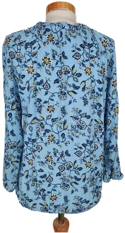 Bonita Damen Bluse blau/gelb/weiß geblümt - S/36 - Bild 2