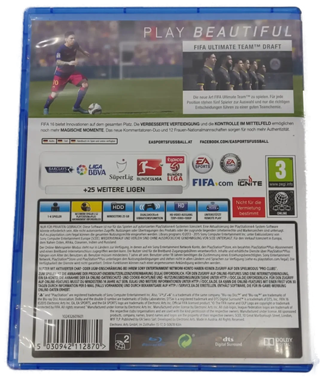 Playstation Sony PS4 Spiel EA Sports FIFA 16  – Bild 2