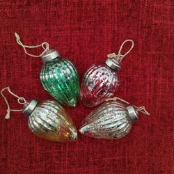 Sonstige Glas-Baumkugeln 4er-Set | Vintage-Charme - Bild 4