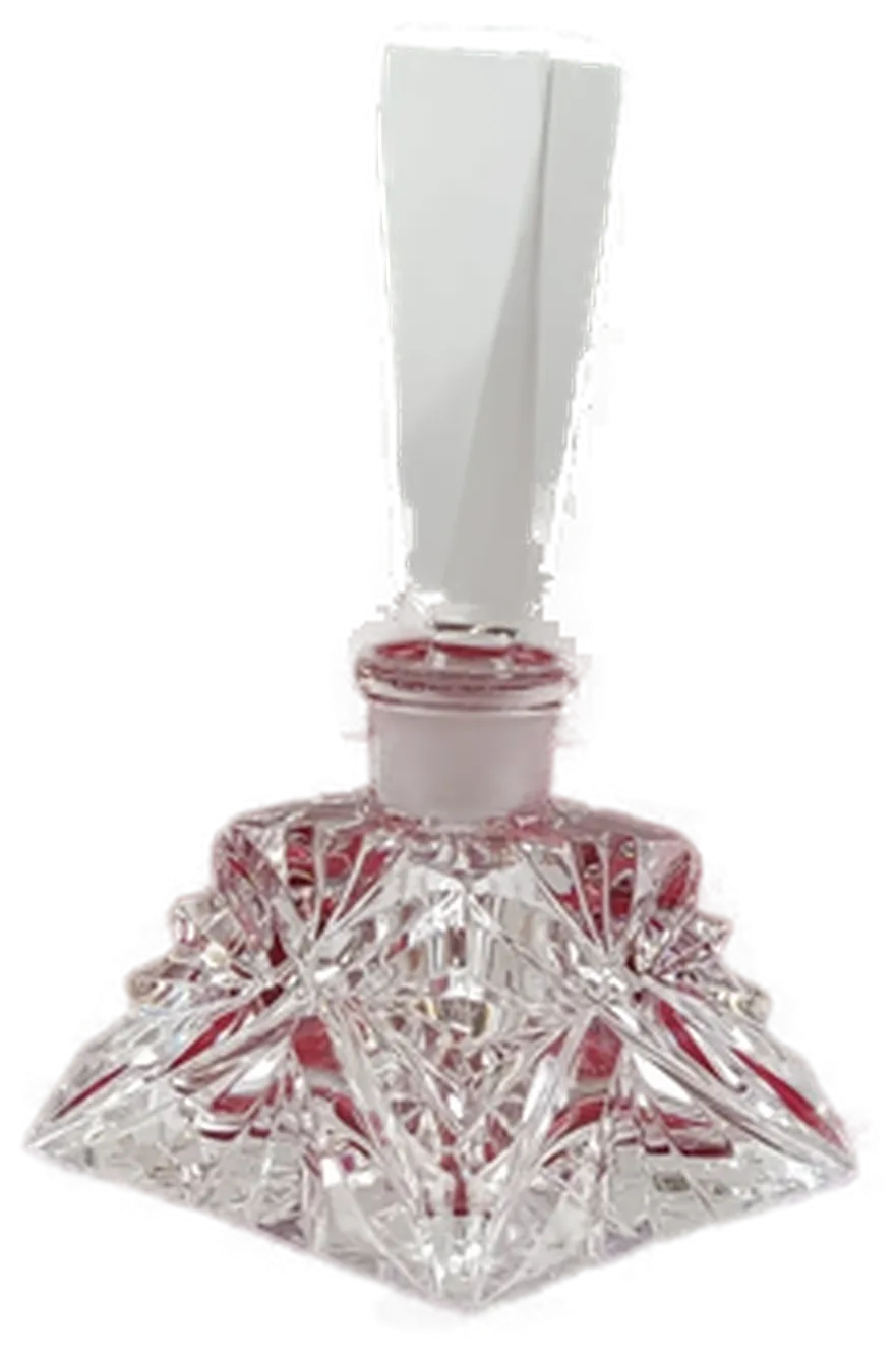 Vintage klare Kristallglas Parfümflasche  – Bild 2