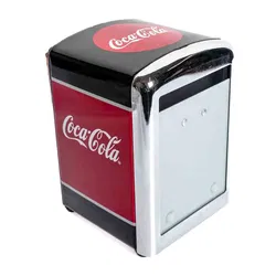 COCA-COLA Tisch Servietten-Spender Schwarz/Rot/Silber 