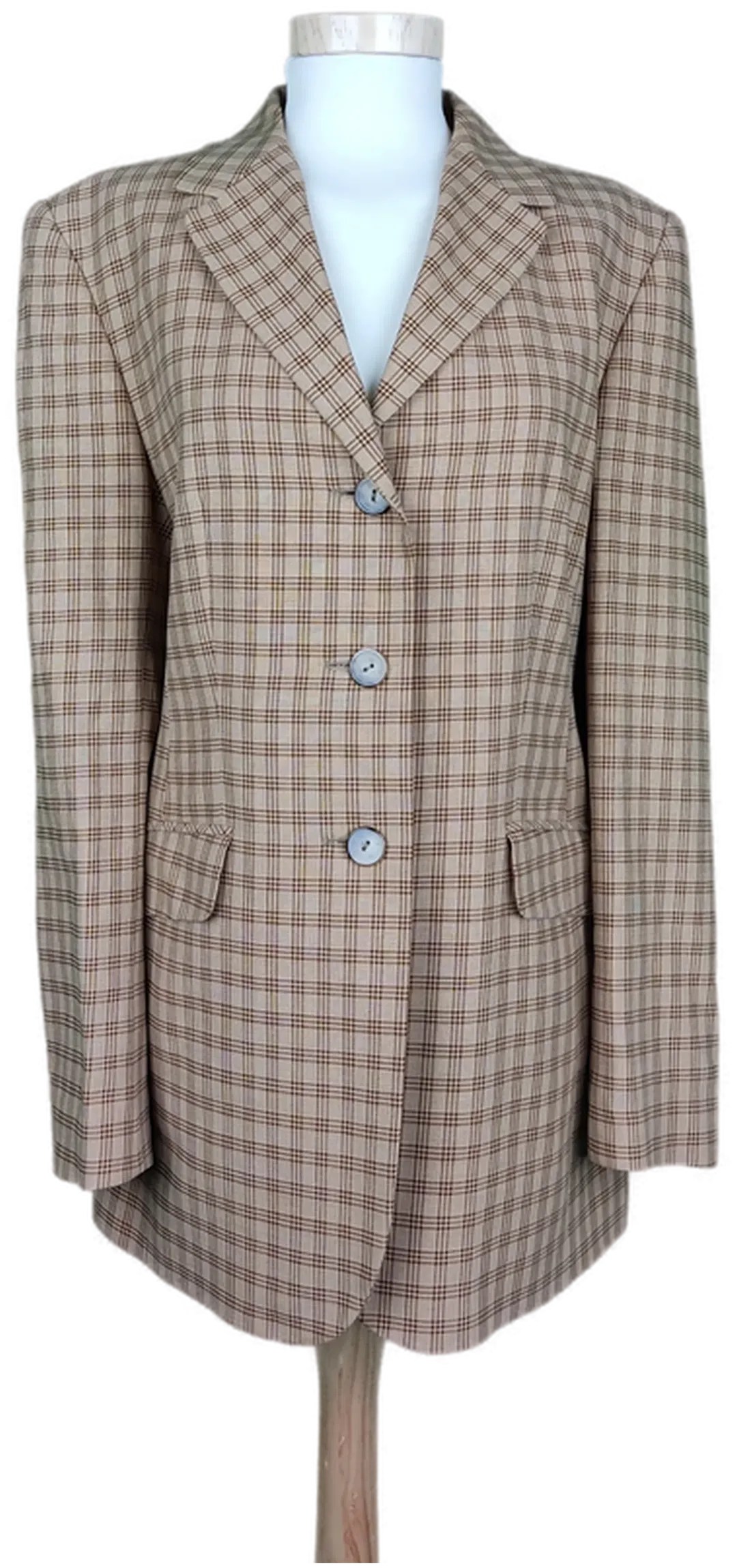 Dinomoda Damen Blazer braun kariert - S/36 - Bild 1