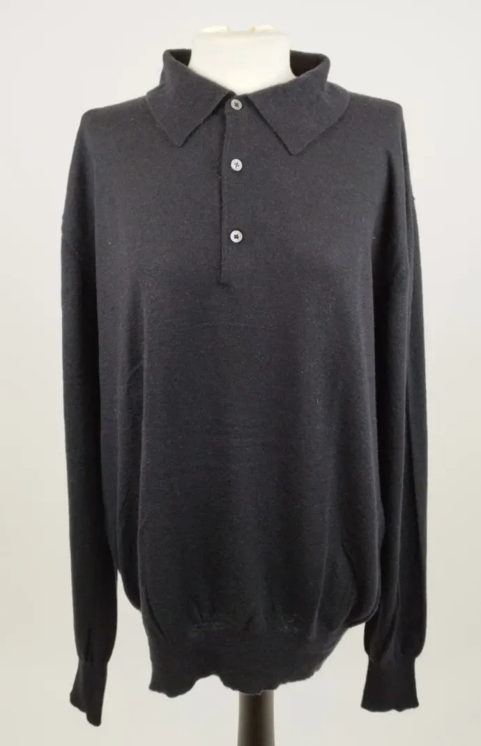 Hemisphere Pullover im Polo-Stil - Gr. 54 / 100% Kaschmir – Bild 1