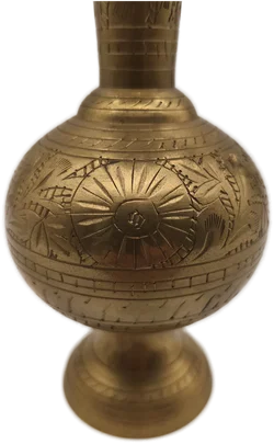 Vintage Messing Vase Indien, handgraviert und patiniert – Vorschau 2