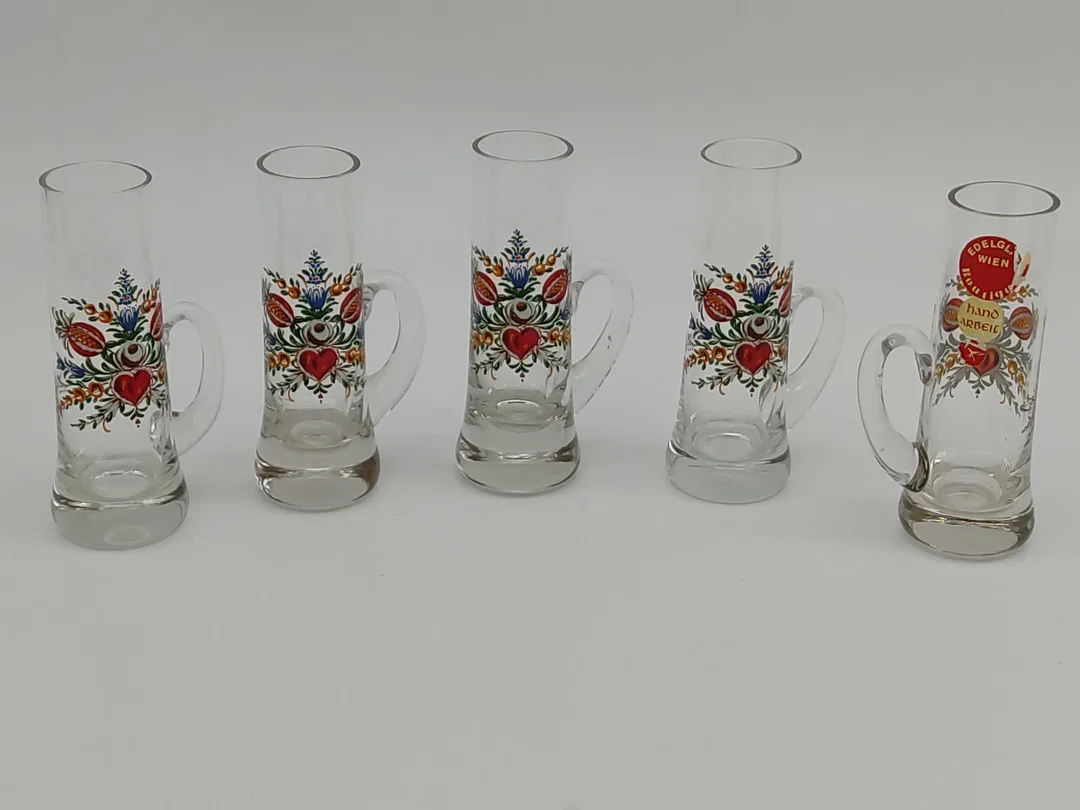 5 handbemalte Schnapsgläser - Bild 1