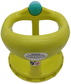 Drehbarer Badesitz, Kunststoff, grün mit Kugel in türkis/hellblau, mit Saugnäpfen - Bild 3