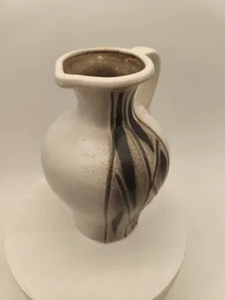 Henkelvase beige/matt, Vintage Midcentury - Bild 2