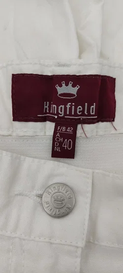 Kingfield Damen Short Baumwolle Unifarben, Größe 40 – Vorschau 5
