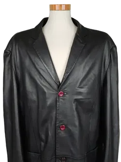 Vintage Gnädig Wien Herren Lederjacke, schwarz - Gr. XXXL - Bild 3