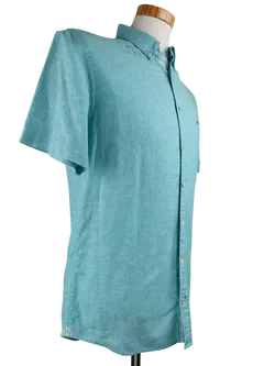 Tommy Hilfiger Herren Kurzarmhemd, blau - Gr. S - Bild 3