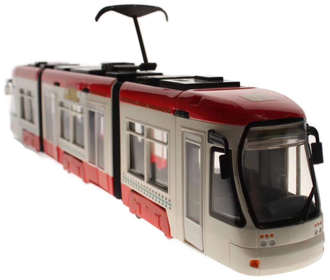 Dickie Straßenbahn „Liner“ – ca. 46 cm – Rot/Weiß – Türen beidseitig zu öffnen - Bild 4
