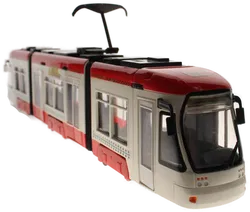 Dickie Straßenbahn „Liner“ – ca. 46 cm – Rot/Weiß – Türen beidseitig zu öffnen - Bild 1