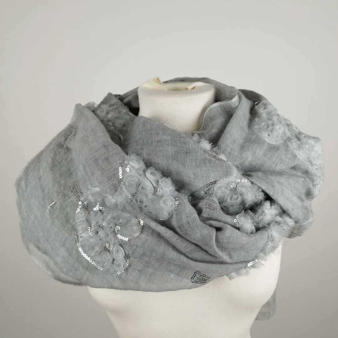 Highlight Schal mit Herz-Bemusterung - ca. 180cm - Bild 4