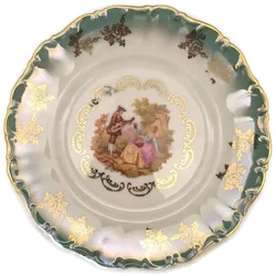 Seltmann Weiden Porzellanteller Durchmesser 19 cm Jean-Honoré fragonard sujet Goldrand - Bild 1