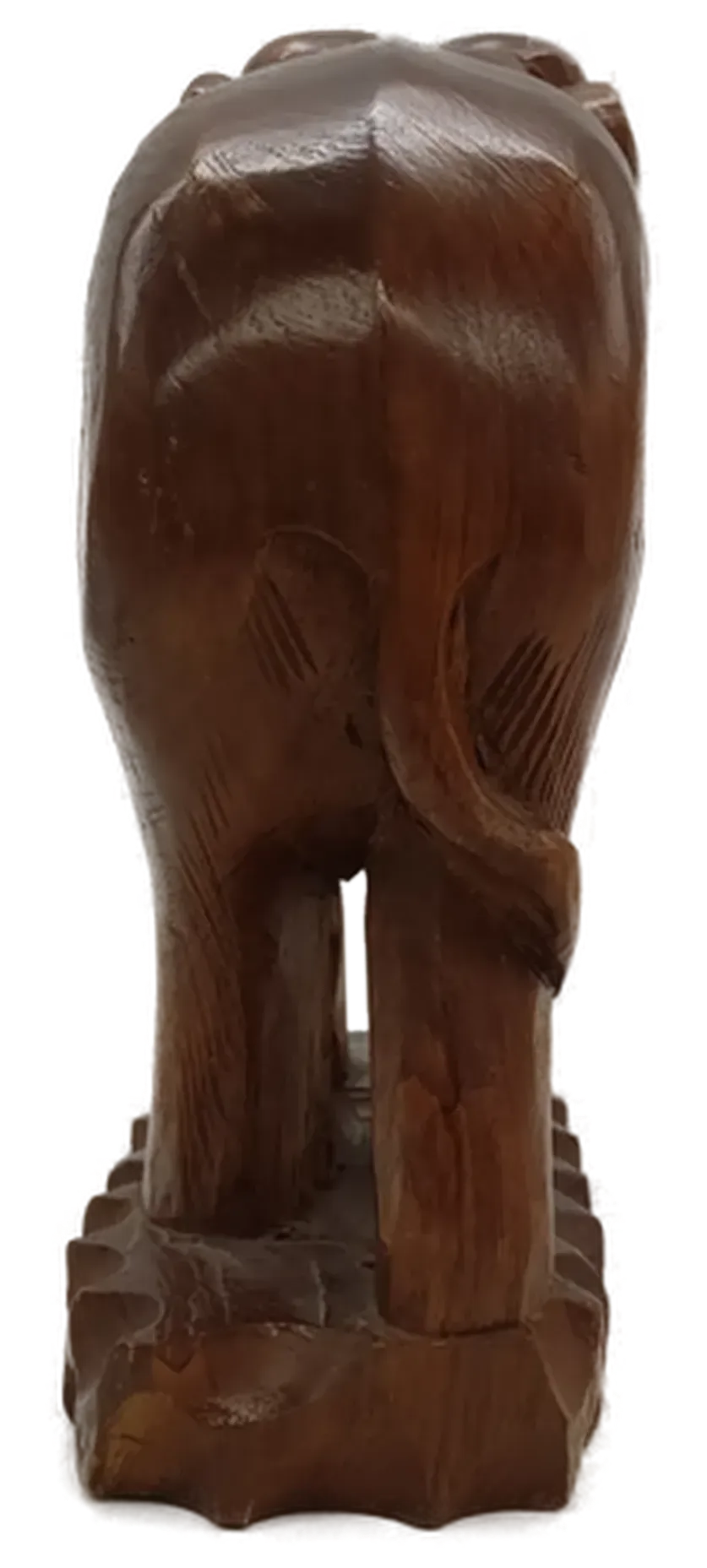 Geschnitzte Holzfigur "Elefant" in braun, Höhe 25cm – Bild 4
