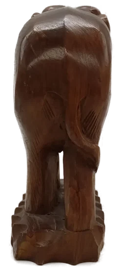 Geschnitzte Holzfigur "Elefant" in braun, Höhe 25cm – Vorschau 4