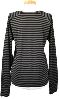 Marc Cain Sports Damenshirt gestreift grau/schwarz Gr. S – Vorschau 2