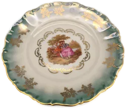 2 x Seltmann Weiden Porzellanteller Durchmesser 19cm Jean-Honoré fragonard sujet Goldrand - Bild 3