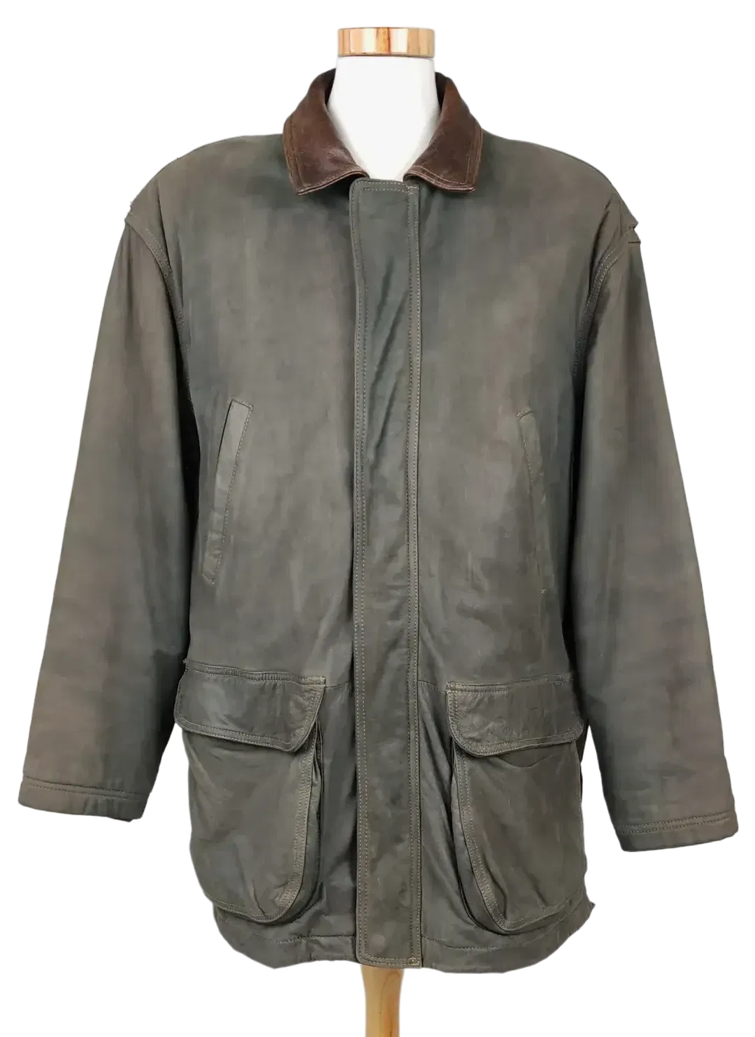 Angelo Litrico for C&A Herren Lederjacke, grün - Gr. XXL  - Bild 4