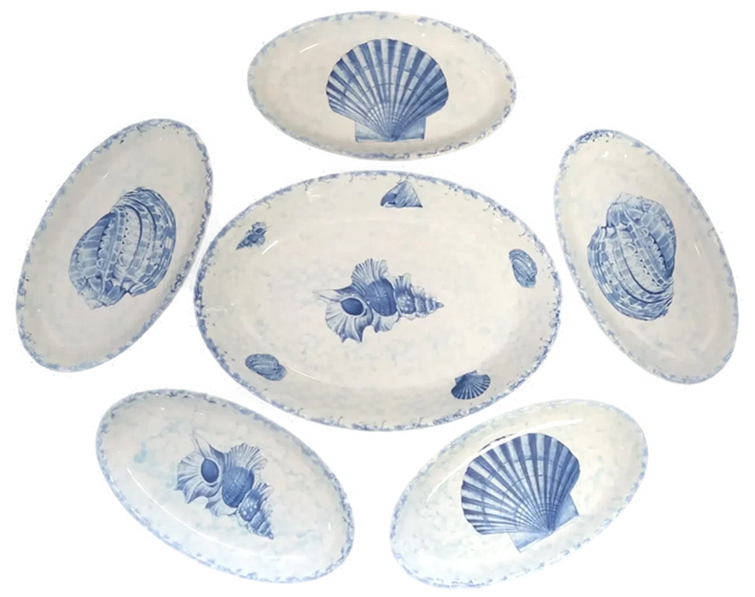 Ceramica Due Torri - Fischservice (6-teilig) – Bild 1