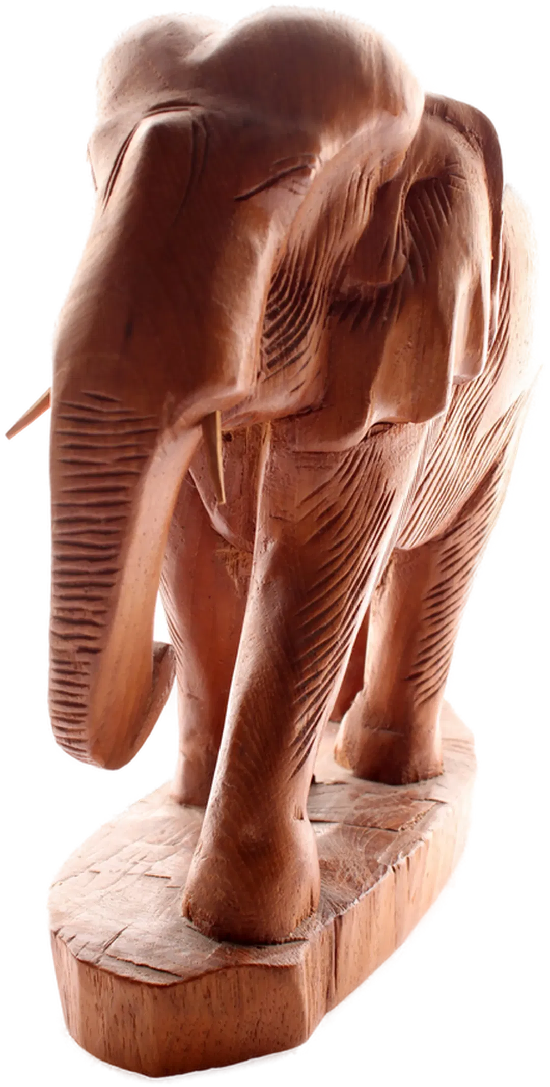 Handgeschnitzter Elefant aus Holz – 22 cm Höhe, 20,5 cm Länge - Bild 4