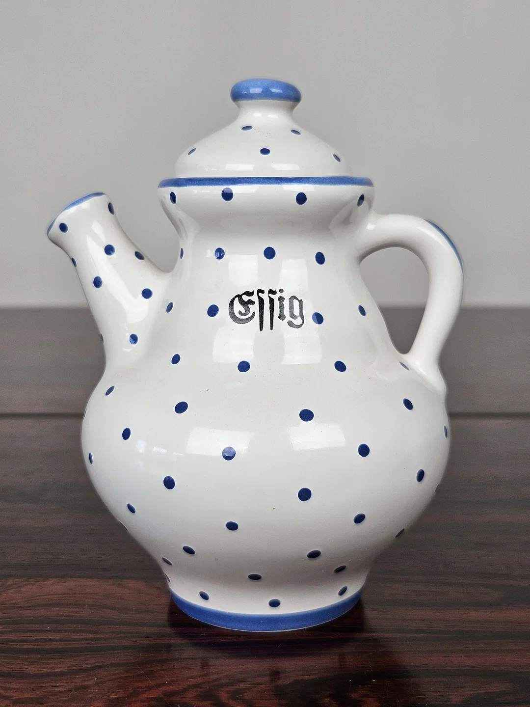 Gmundner Keramik Essig/Öl-Set - blau getupft – Bild 5