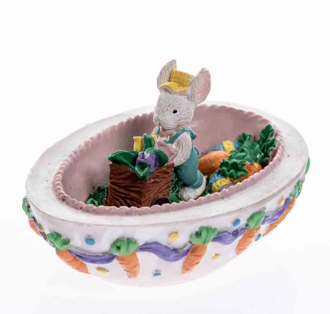 Oster-Deko Osterei Diorama Ton/Keramik Länge ca 10cm  – Bild 4