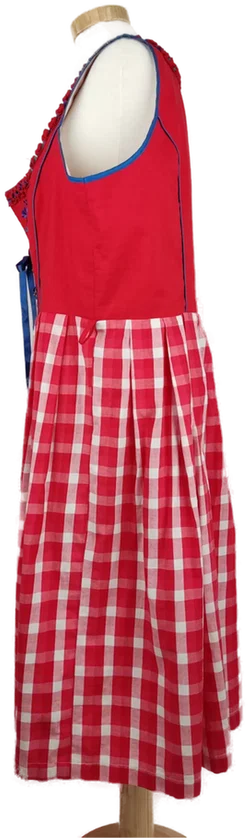 Dirndl 'Emilia Lay' rot/blau, Größe 46 – Vorschau 5