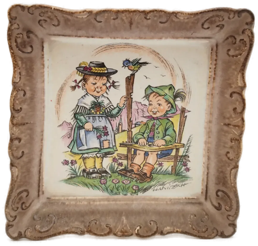 Hanitzsch Bild aus West-Deutschland mit dekorativen Rahmen - Bild 2