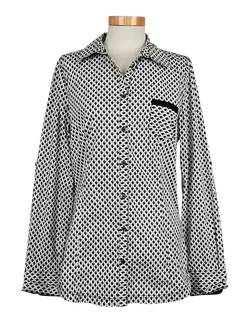 comma Damen Bluse, weiß/schwarz - Gr. M  - Bild 1