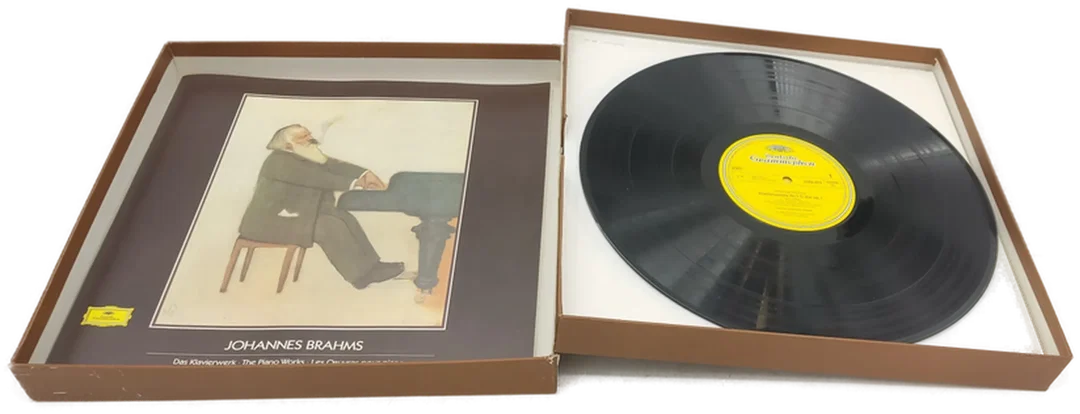 Box mit 11 Langspielplatte Johannes Brahms – "Das Klavierwerk" / "The Piano Works" / "Les Oeuvres pour piano" – Bild 2