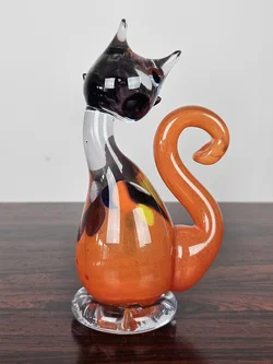Dekorative Katze aus Glas handgefertigt - Bild 4