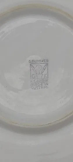 Gmundner Keramik, grüngeflammt, Teller 30 cm - Bild 2