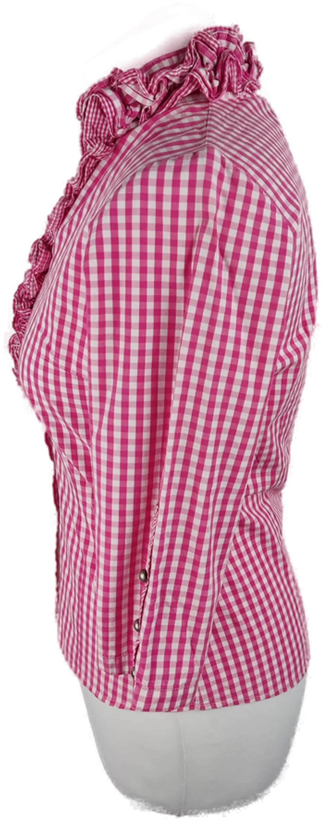 Arido Trachtenbluse Größe 34 Rosa Kariert | Rüschencharme – Bild 2
