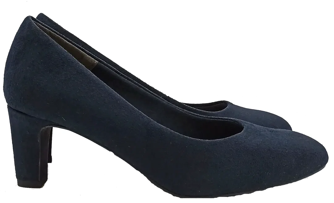 Tamaris Damen Wildlederpumps dunkelblau F 1/2 - Gr. 39 – Bild 5