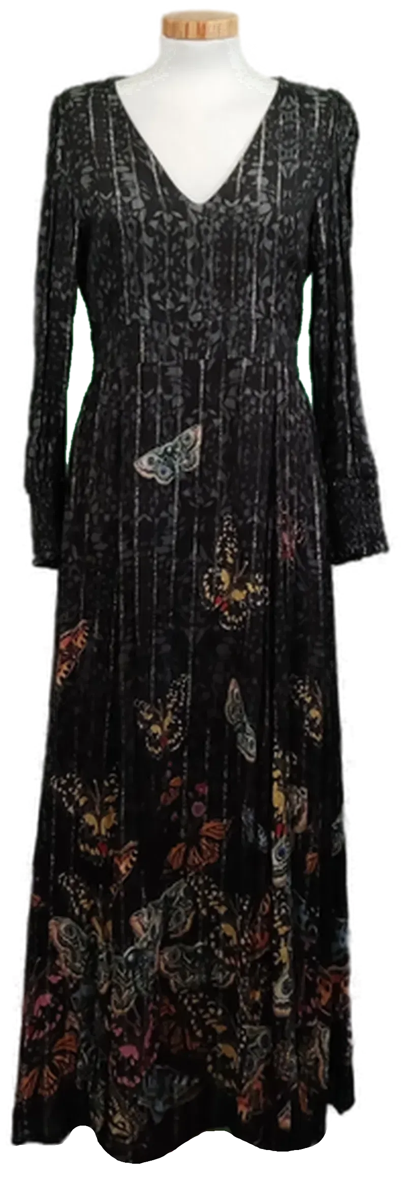 Desigual Damen Maxikleid schwarz mit Schmetterlinge Gr. XL - Bild 4