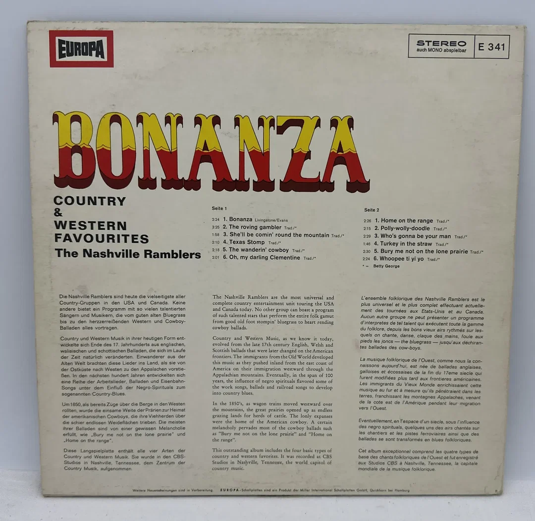 Langspielplatte - The Nashville Ramblers - Bonanza  – Bild 2