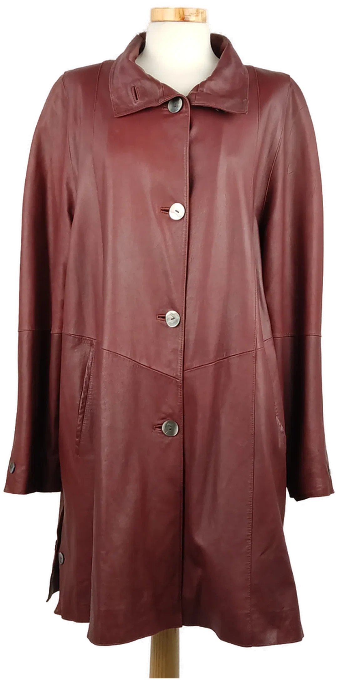 Damen Ledermantel braun - M/38 - Bild 1