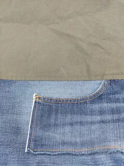 Rucksack Damen Jeans/Oliv  - Bild 3