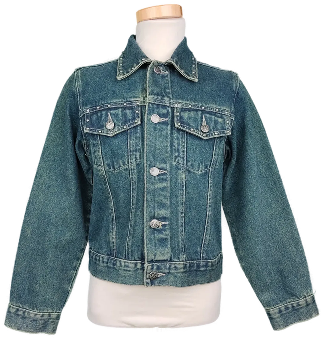 tEENS Kinder Jeansjacke mit Nieten blau - 140 - Bild 4