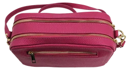 GENUINE LEATHER Damen Umhängetasche - rosa - Bild 4