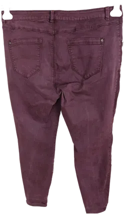 YESSICA Damen Stretch-Jeans in Weinrot, Größe 46 - Bild 3