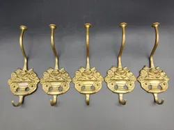 5er-Set Vintage Garderobenhaken aus Messing - Bild 5