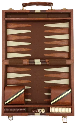 Backgammon-Spiel im Kunstlederkoffer klein – Vorschau 8