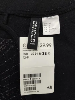 H&M Damen Kleid schwarz Gr. 38 - Bild 5