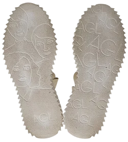 AGL Damen Plateau Leder Boots, creme - Gr. 36 - Bild 6