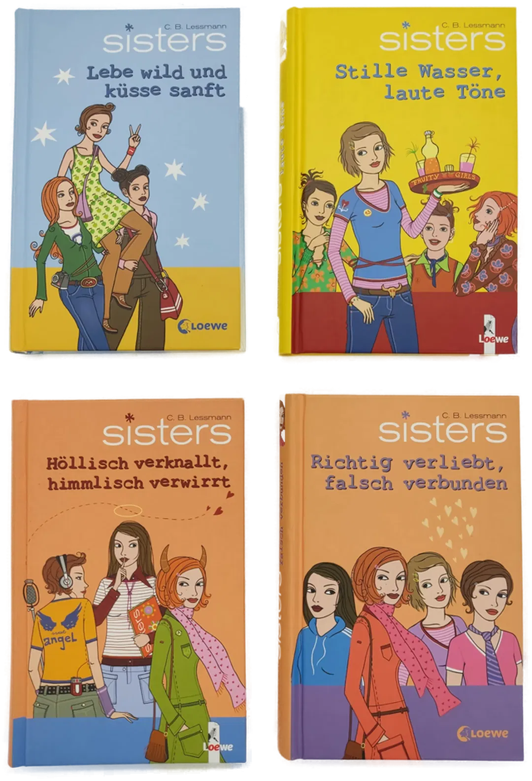 sisters - Richtig verliebt, falsch verbunden; Stille Wasser, laute Töne; Höllisch verknallt, himmlisch verwirrt; Lebe wiild und küsse sanft - C.B. Lessmann, 4 Bände - Bild 2